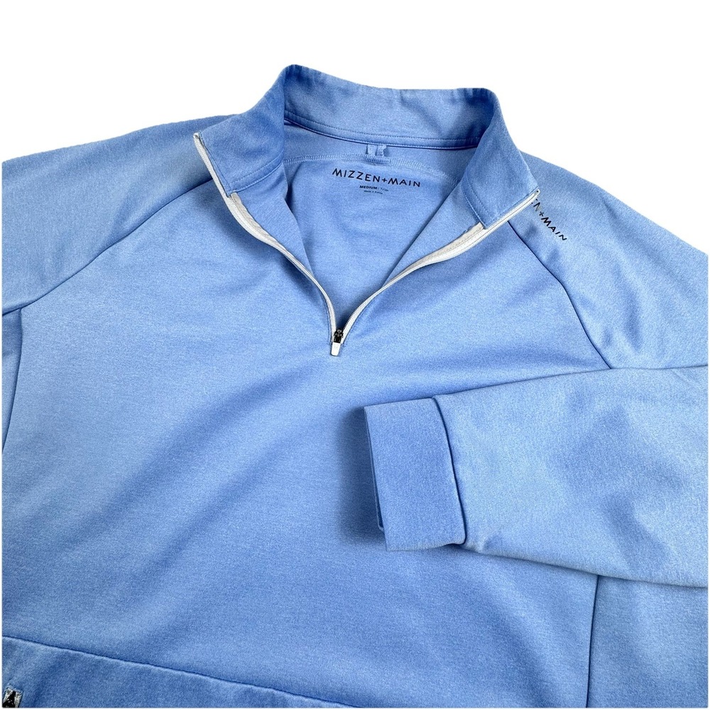 Mizzen Main Versa 1/4-Zip Jacket Pull-Over Men M‎ Trim Blue Performance Golf